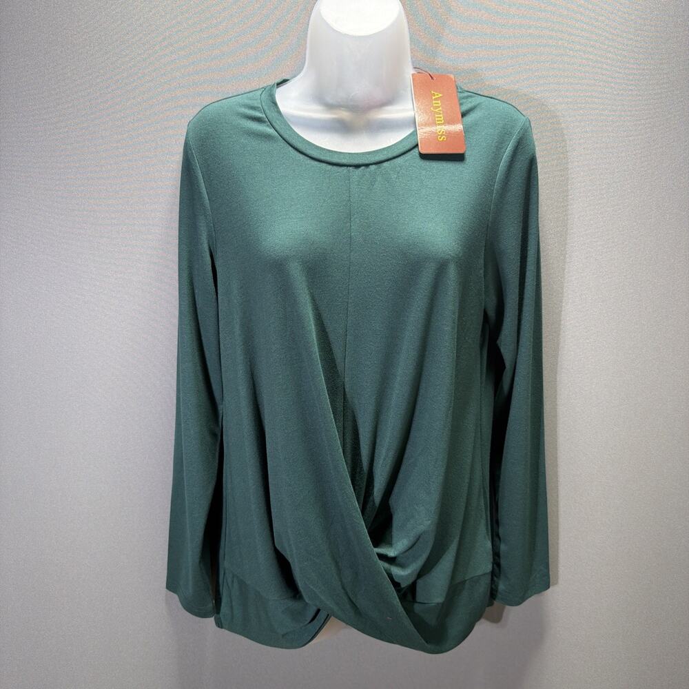 Anymiss blouse size M Stretch New With Tags Dark Green